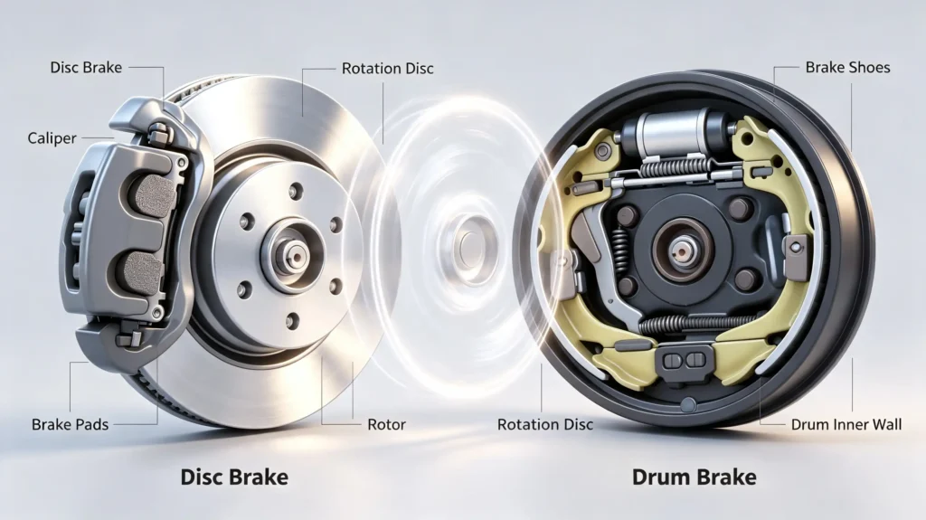 Drum Brakes vs Disc Brakes